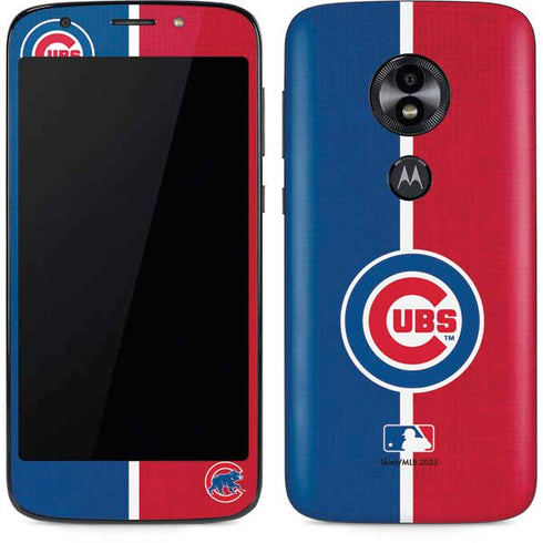MLB Chicago Cubs Split Moto E5 Play Skin